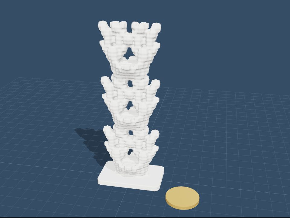 The pentadecathlon as a braided column of three repeating periods.